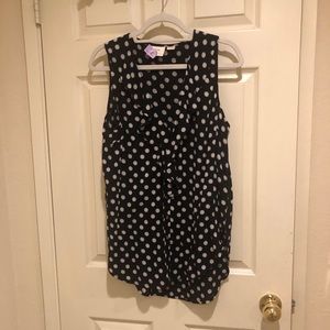 Maeve polka dot ruffle blouse